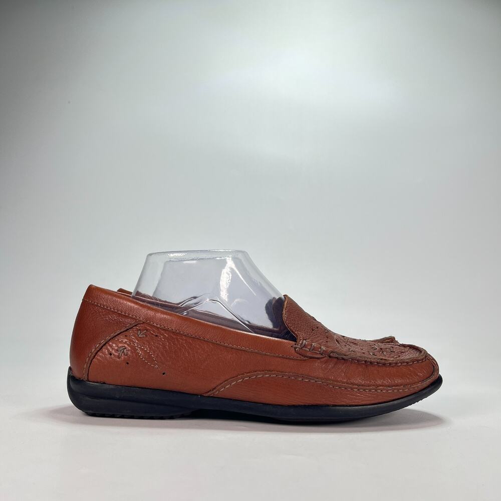 Hush Puppies Ardenica Saddle Brown Comfort Slip On Loafer Shoes Women's Size 8.5